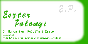 eszter polonyi business card